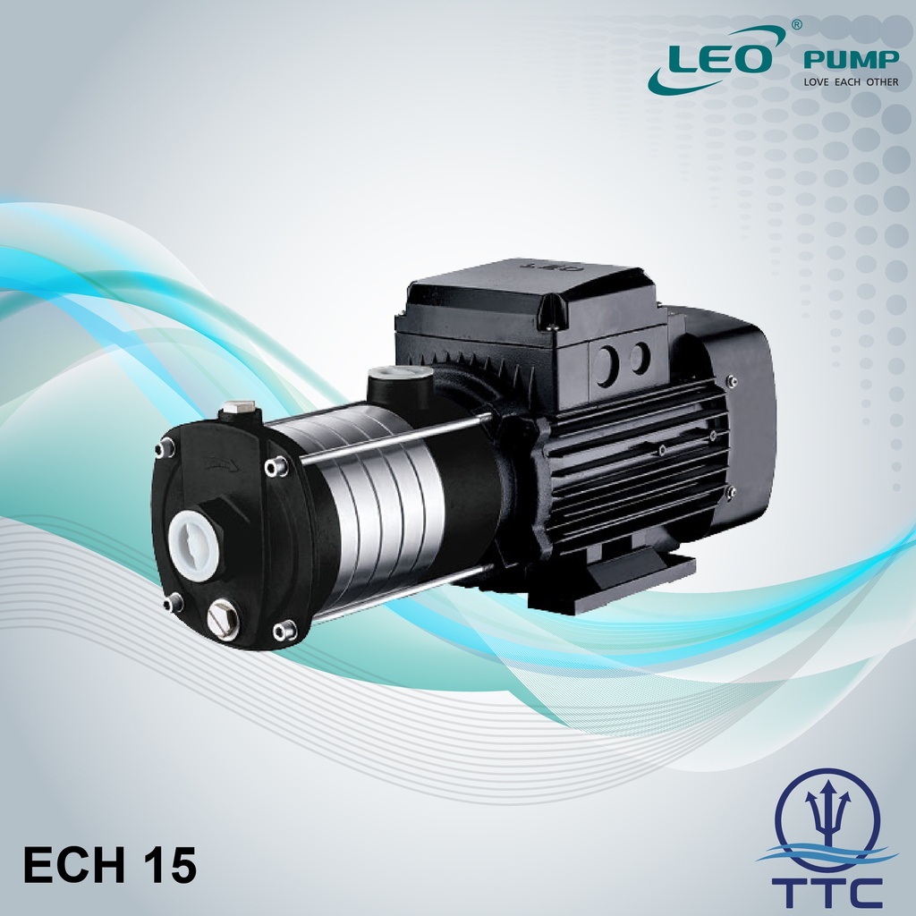 Stainless Steel Horizontal Multistage Pump: Model ECH-15-40 x 4kW/5.5HP x 3 Phase x Clean Water